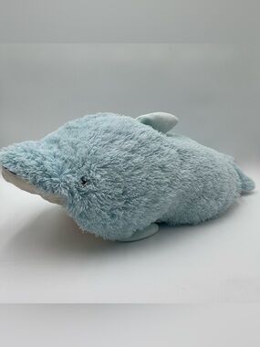 26” Pillow Pets Original Blue Squeaky The Dolphin 2010 Plush Large Full Size
